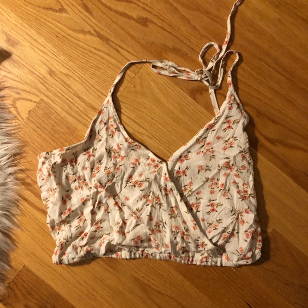 American Eagle floral halter top